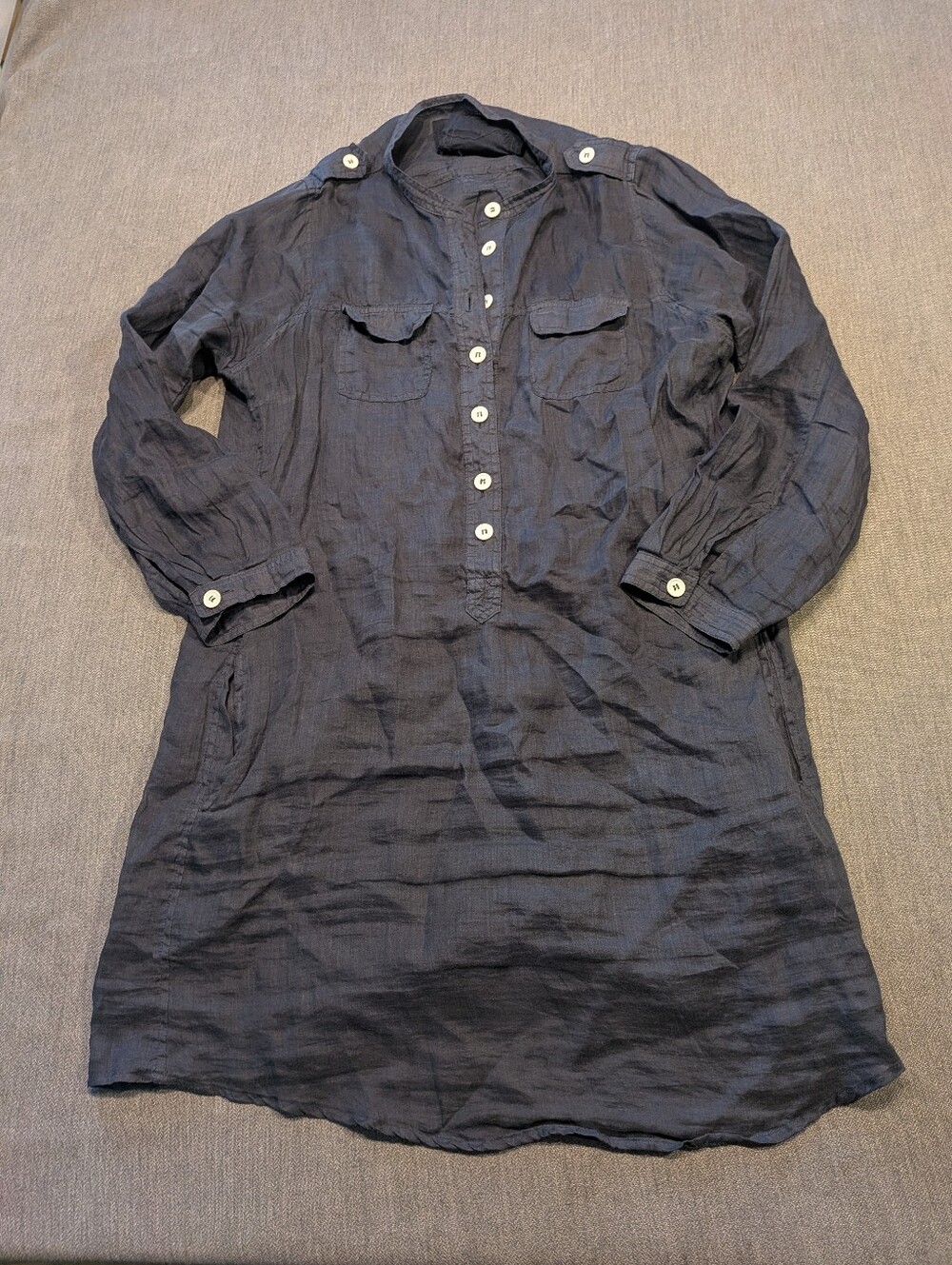 Pete & Greta Johnny Was Sheer Button up Shirt Medium Long Sleeve Black Sheer